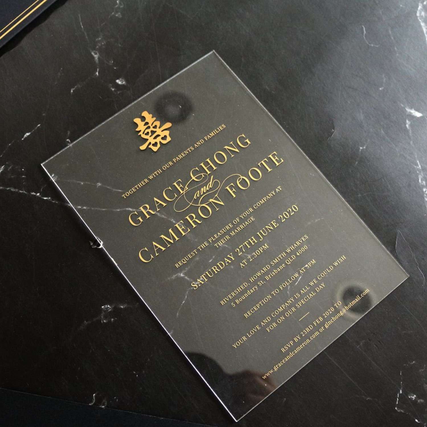 Marriage Invitation Card Transparent Acrylic Invitation Personalized Custom